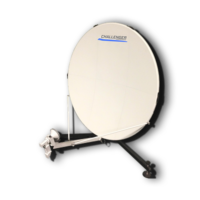 Challenger 1.0 meter quick-deploy flyaway manpack backpack satellite antenna satellite dish