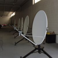 1.2 meter flyaway, quick deploy satellite antennas for military use