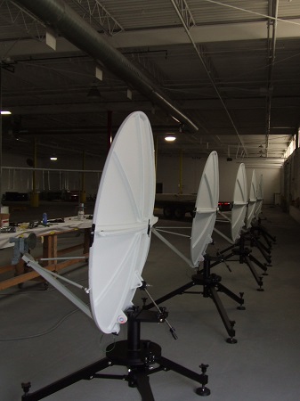 Manufacturing quick-deploy, flyaway satellite dish antennas at Challenger Communications