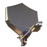 3.8 meter offset transmit receive Challenger Communications satellite antenna system