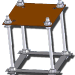 Bolt & Template Foundation Kit For Challenger Communications King Post Mount.